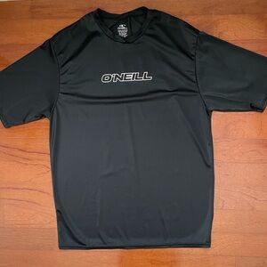 O'Neill Rash Guard Black Short Sleeve Shirt UPF 50+ Mens Size 2XL
